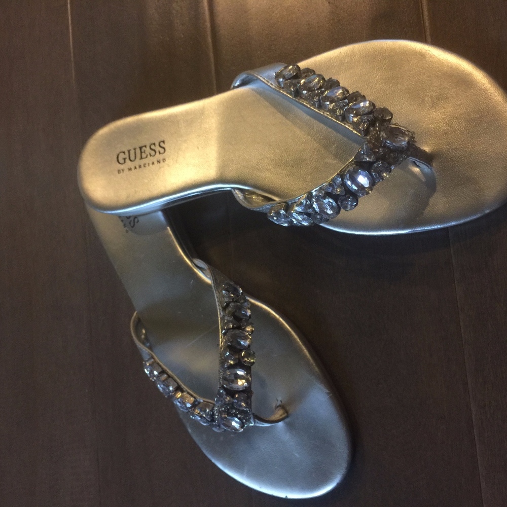 Silver Guess Sandals